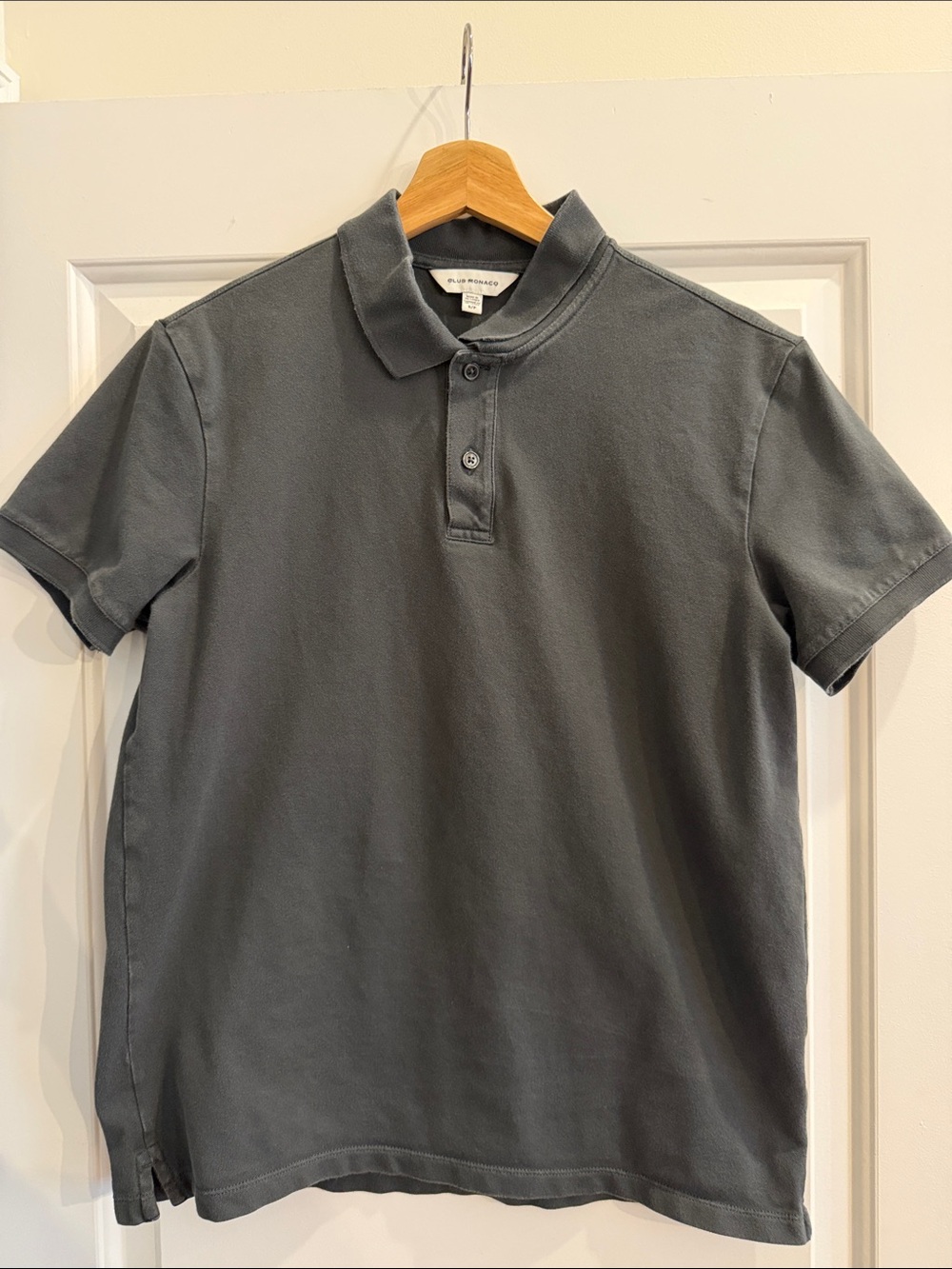 Club Monaco Men's Short-Sleeve Polo — Slate Gray